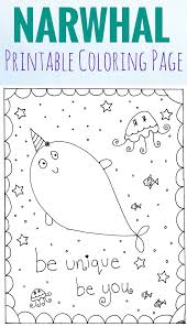 Narwhals usually have coloring of white on their underbellies with darker colors on the top half of their bodies, but with these free narwhal coloring pages for kids you can make these cute narwhals any color you like, and we'll look forward to seeing some colorful narwhals! Just Narwhal Book Review And Printable Coloring Page Glitter On A Dime