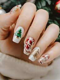 festive christmas acrylic nail designs