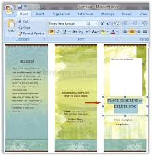 How To Make A Trifold Brochure In Word 2007 Magdalene