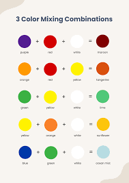 free color mix chart templates