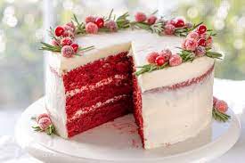 Decorating Red Velvet Cake gambar png