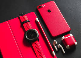 Red Iphone 7 Plus Airpods Case