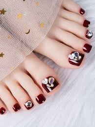 24pcs foot nail art false toe nails