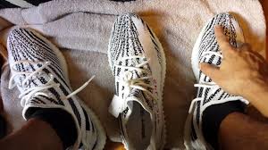 Adidas Yeezy Boost 350 V2 Zebra Black White And Red Size 13 Vs 14