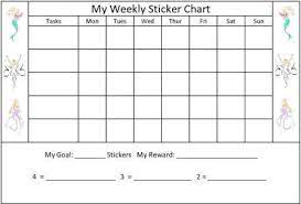 sticker charts for kids free printable