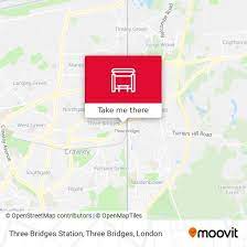 how to get to three bridges station