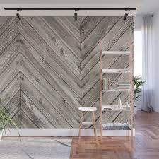 Herringbone Weathered Wood Texture Wall