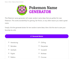 10 best pokemon name generators in 2024