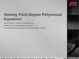 Pdf Third Degree Polynomial Equations