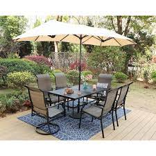 Metal Outdoor Dining Set With Umbrella