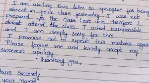 apology letter to teacher apology