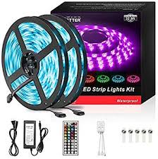 Amazon Com Daybetter Led Strip Lights 32 8ft Waterproof Flexible Tape Lights Color Changing 5050 Rgb 300 Leds Li Led Strip Lighting Strip Lighting Tape Lights