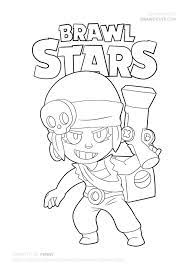 He wields a laser gun that he uses to fire beams at enemies. Penny From Brawl Stars Brawl Brawlstars Draw Drawings Howto Howtodraw Coloringpages Fanart Wall Star Coloring Pages Coloring Pages Cute Coloring Pages