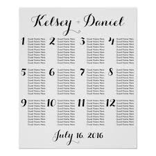 Simple Wedding Seating Chart Poster
