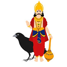 lord shani dev indian hindu vector