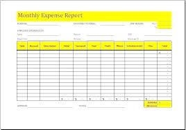 Monthly Expense Report Template Excel Elegant Sample