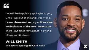 Will Smith has issued a public apology ...