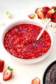 strawberry cake filling table for two