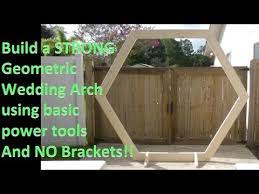 We made plans with measurements so you can easily make this triangle arch. Diy Wedding Arch Simple Sleek Base Part 1 Build A Strong Wooden Geometric Hexagon Boho Backdrop Youtube