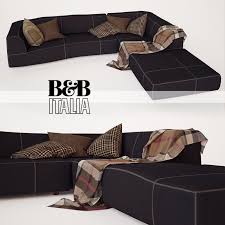 b b italia bend sofa 3d model for