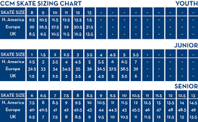 Ccm Ice Hockey Skate Size Chart Best Picture Of Chart