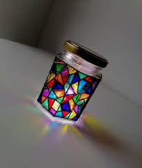 Multicoloured Stained Glass Jar Custom