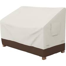 28 In D X 52 In W X 32 In H White Utility Bench Patio Cover Outdoor Furniture Cover 2 Seat
