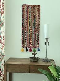 Hand Braided Recycle Fabric Tapestry