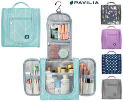 pavilia toiletry bag travel bag for women men hanging cosmetic organizer water resistant makeup bag for accessories toiletries large travel