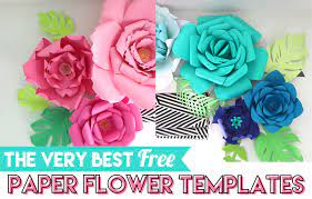 best free paper flower templates