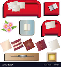 living room furniture top view set 10