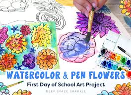 Watercolor Pen Flowers Easy First