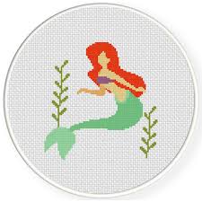 Little Mermaid Cross Stitch Pattern