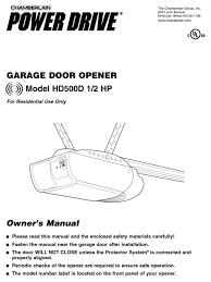 chamberlain power drive hd500d 1 2 hp