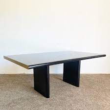 postmodern black lacquer dining table
