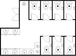 restroom floor plan template