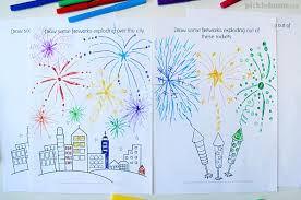 fireworks drawing prompts free