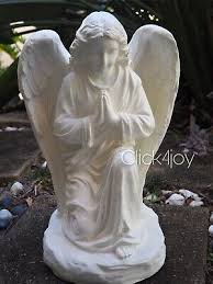 45cm cream garden angel in praying pose