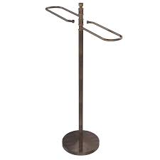 Buy free standing towel racks online at thebathoutlet � free shipping on orders over $99 � save up to 50%! Allied Brass Contemporary Free Standing Floor Bath Towel Valet In Venetian Bronze In The Towel Racks Department At Lowes Com
