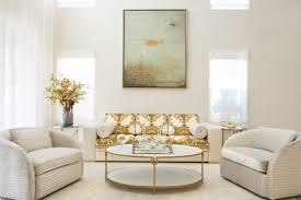 transitional cream and gold living room