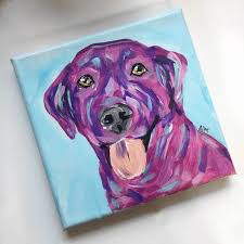 Pop Art Dog Painting Colorful Canvas