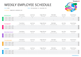 employee schedule templates excel
