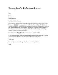 Personal Reference Letter For A Friend Examples Of