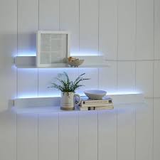 Backlit Wall Display Shelf White