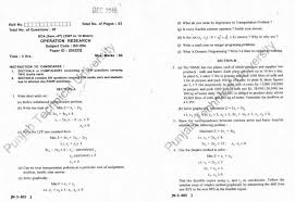 Applied operations research semester question papers                    