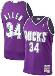 This is the part of the story where my favorite jerseys are ranked by me in reverse order accompanied by. Amazon Com Ray Allen Milwaukee Bucks Men S Purple 2000 01 Road Hardwood Classics Swingman Jersey Clothing