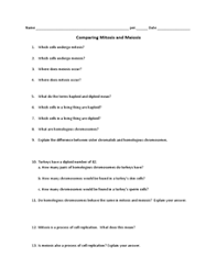 They are trading info on the same location on the chromosomes so like hair color and body odor, traits like that. Meiosis Lesson Plans Worksheets Lesson Planet