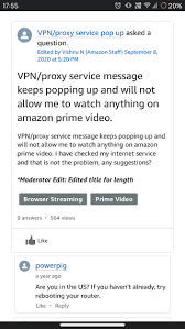 amazon prime video vpn error still