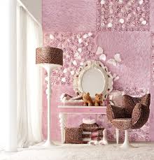 bedroom design pale pink wallpaper for