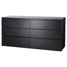 Malm Chest Of 6 Drawers Black Brown